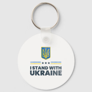 I Stand With Ukraine Flag - Ukrainian Flag - Ukrai Key Ring