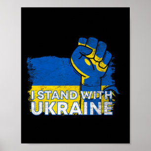 I Stand With Ukraine Flag - Ukrainian Flag - Ukrai Poster