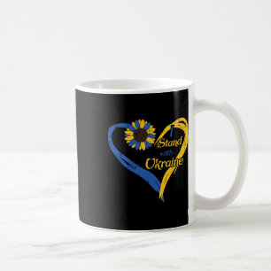 I Stand With Ukraine Heart Sunflower Ukrainian Wom Coffee Mug