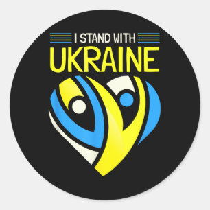 I Stand With Ukraine I Stand For Peace Anti-war Uk Classic Round Sticker