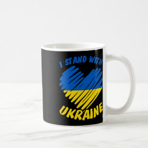 I Stand With Ukraine I Ukrainian Flag Blue Yellow Coffee Mug