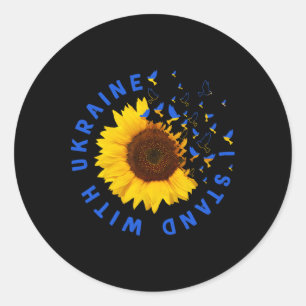 I Stand With Ukraine Jewish Pray For Ukraine Suppo Classic Round Sticker