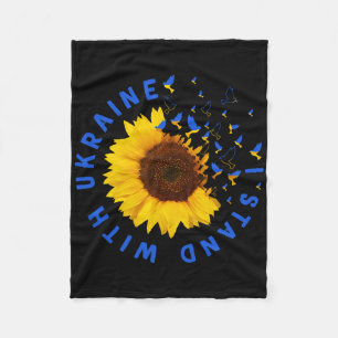 I Stand With Ukraine Jewish Pray For Ukraine Suppo Fleece Blanket