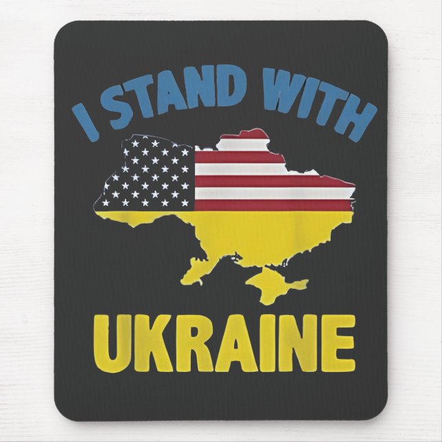 I Stand with Ukraine  Mouse Pad (Front)