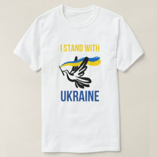 I Stand With Ukraine – Peace Dove Design T-Shirt