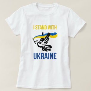 I Stand With Ukraine – Peace Dove Design T-Shirt
