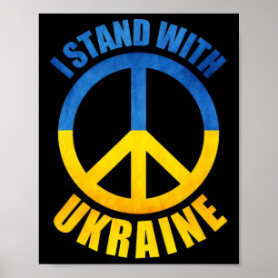 I Stand With Ukraine Peace Symbol Poster