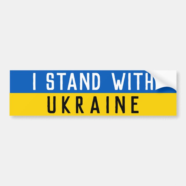 I Stand With Ukraine Political  Bumper Sticker (Front)