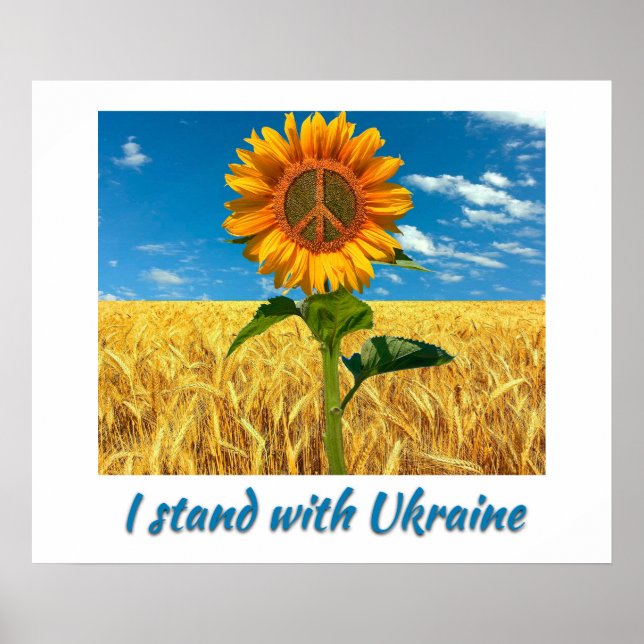 I Stand With Ukraine Poster (Front)