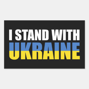 I Stand With Ukraine Rectangular Sticker