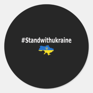 I Stand With Ukraine Shirt Hashtag Standwithukrain Classic Round Sticker