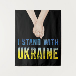 I Stand With Ukraine Shirt Support Ukraine Flag Tapestry