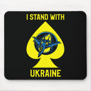 I Stand With Ukraine Shirt The Ghost Of Kyiv Mouse Pad