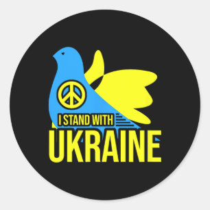 I Stand With Ukraine Shirt Ukraine Flag Volodymyr Classic Round Sticker