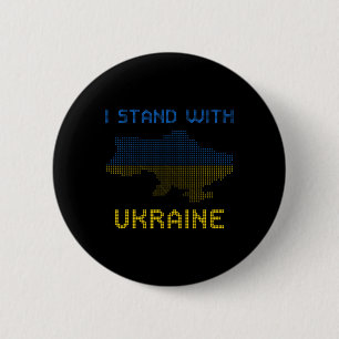I Stand With Ukraine Shirt Ukraine Map Ukraine Fla 6 Cm Round Badge