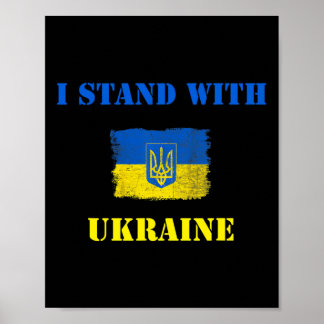 I Stand With Ukraine Shirt Ukrainian Flag Support Poster