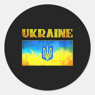 I Stand With Ukraine Shirt Ukrainian Flag Ukraine Classic Round Sticker