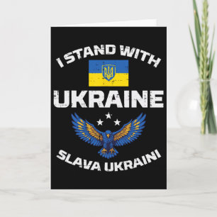 I Stand With Ukraine Slava Ukraini Ukrainian Men W Card