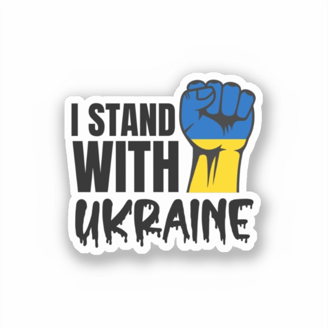 I Stand With Ukraine | Solidarity | Ukraine Flag (Front)