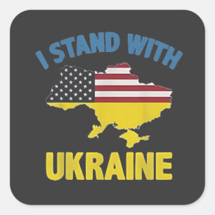 I Stand with Ukraine Square Sticker