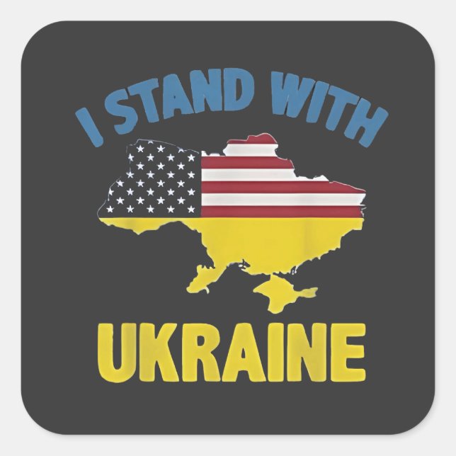 I Stand with Ukraine  Square Sticker (Front)