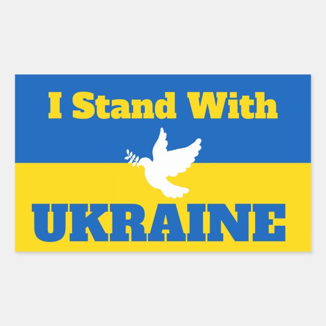 I stand with Ukraine sticker  (Front)
