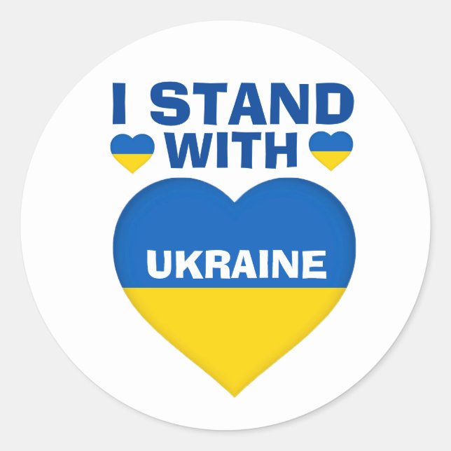 I STAND WITH UKRAINE Stickers (Front)