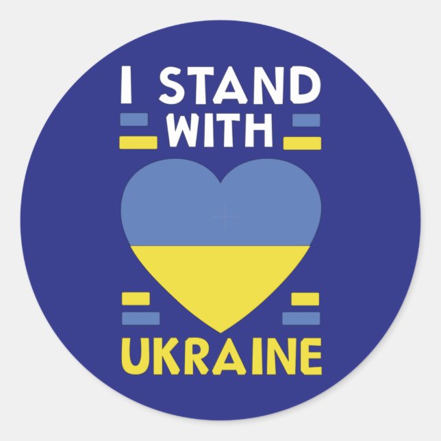 I STAND WITH UKRAINE Stickers (Front)