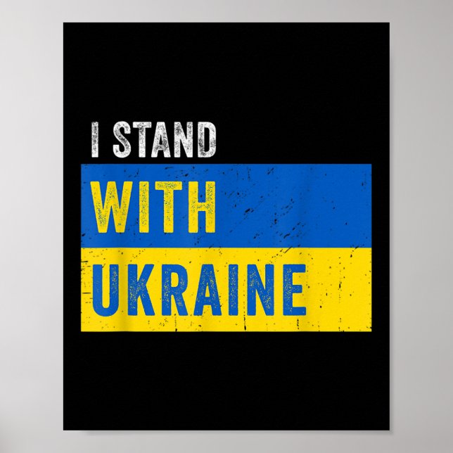 I Stand With Ukraine _ Stop Putin Stop War Support Poster (Front)