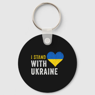 I Stand With Ukraine Stop Putin Stop War Support U Key Ring