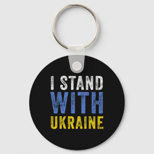 I Stand With Ukraine Stop Putin Stop War Support U Key Ring