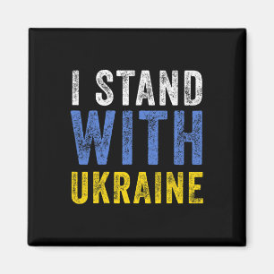I Stand With Ukraine Stop Putin Stop War Support U Magnet