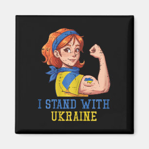 I Stand With Ukraine Strong Woman Unbreakable Wome Magnet