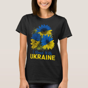 I Stand With Ukraine Sunflower Flag Peace Free Uk T-Shirt