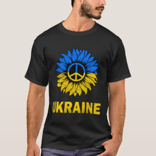 I Stand With Ukraine Sunflower Flag Ukraine Suppor T-Shirt