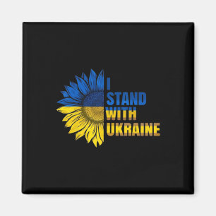 I Stand With Ukraine - Sunflower Support And Ukrai Magnet