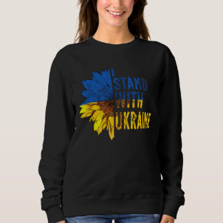 I stand with Ukraine. Sunflower symbol of Peace. Sweatshirt