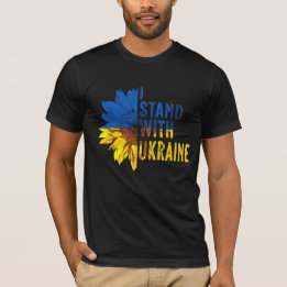 I stand with Ukraine. Sunflower symbol of Peace. T-Shirt