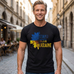 I stand with Ukraine. Sunflower symbol of Peace. T-Shirt