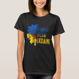 I stand with Ukraine. Sunflower symbol of Peace.  T-Shirt