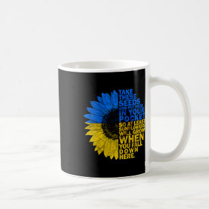 I Stand With Ukraine Sunflower Ukraine Flag Suppor Coffee Mug