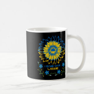 I Stand With Ukraine - Sunflower Ukrainian Flag Coffee Mug