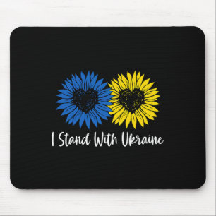 I Stand With Ukraine Sunflower Women Girl Mouse Pad