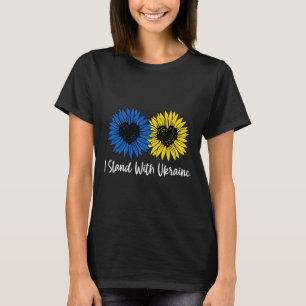 I Stand With Ukraine Sunflower Women Girl T-Shirt
