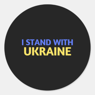 I Stand With Ukraine Support And Pray For Ukraine Classic Round Sticker