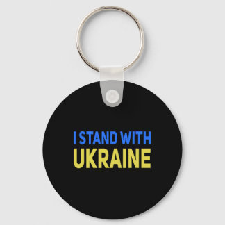 I Stand With Ukraine Support Peace And Save Ukrain Key Ring