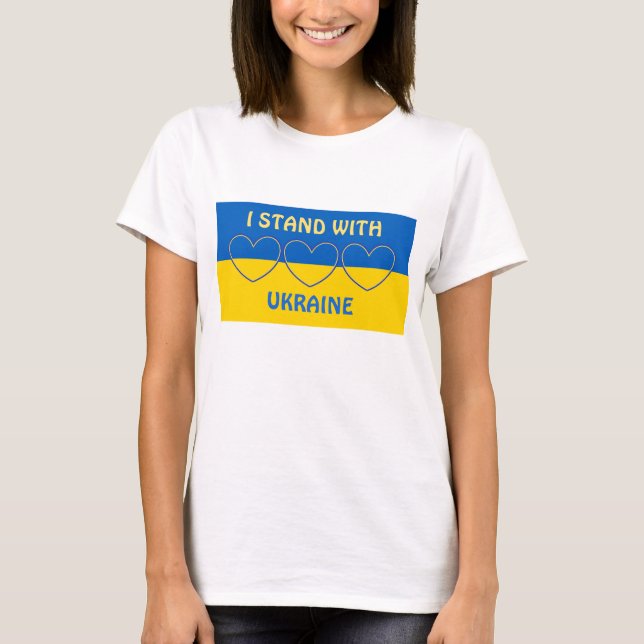 I Stand with Ukraine | Support   T-Shirt (Front)