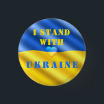 I Stand With Ukraine Support Ukraine Buttons<br><div class="desc">Support Ukraine Buttons - I Stand With Ukraine - Peace - Ukrainian Flag - Freedom - Patriotic - Strong Together - Victory ! You can transfer to more than 1000 Zazzle products !</div>