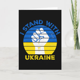 I Stand With Ukraine - Support Ukraine - Pray For Card