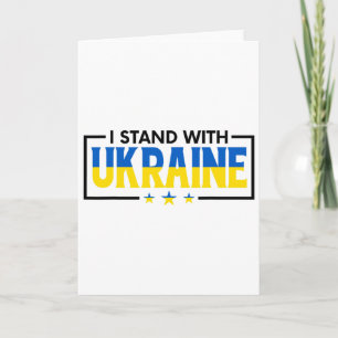 I Stand With Ukraine - Support Ukraine - Pray For Card